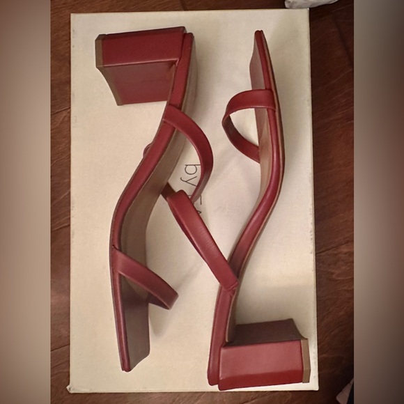 By Far Tanya Burgundy Leather Sandals 39 - Picture 3 of 13